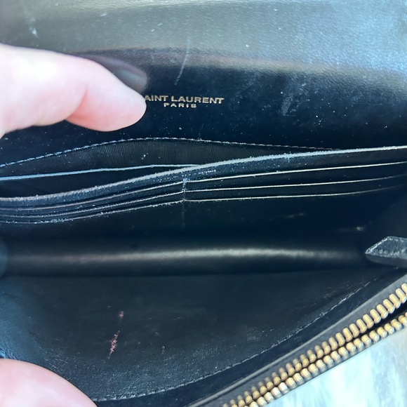 Auth Special Edition YSL Kate Suede Shoulder Bag W/ Gold Hardware - Picture 12 of 13